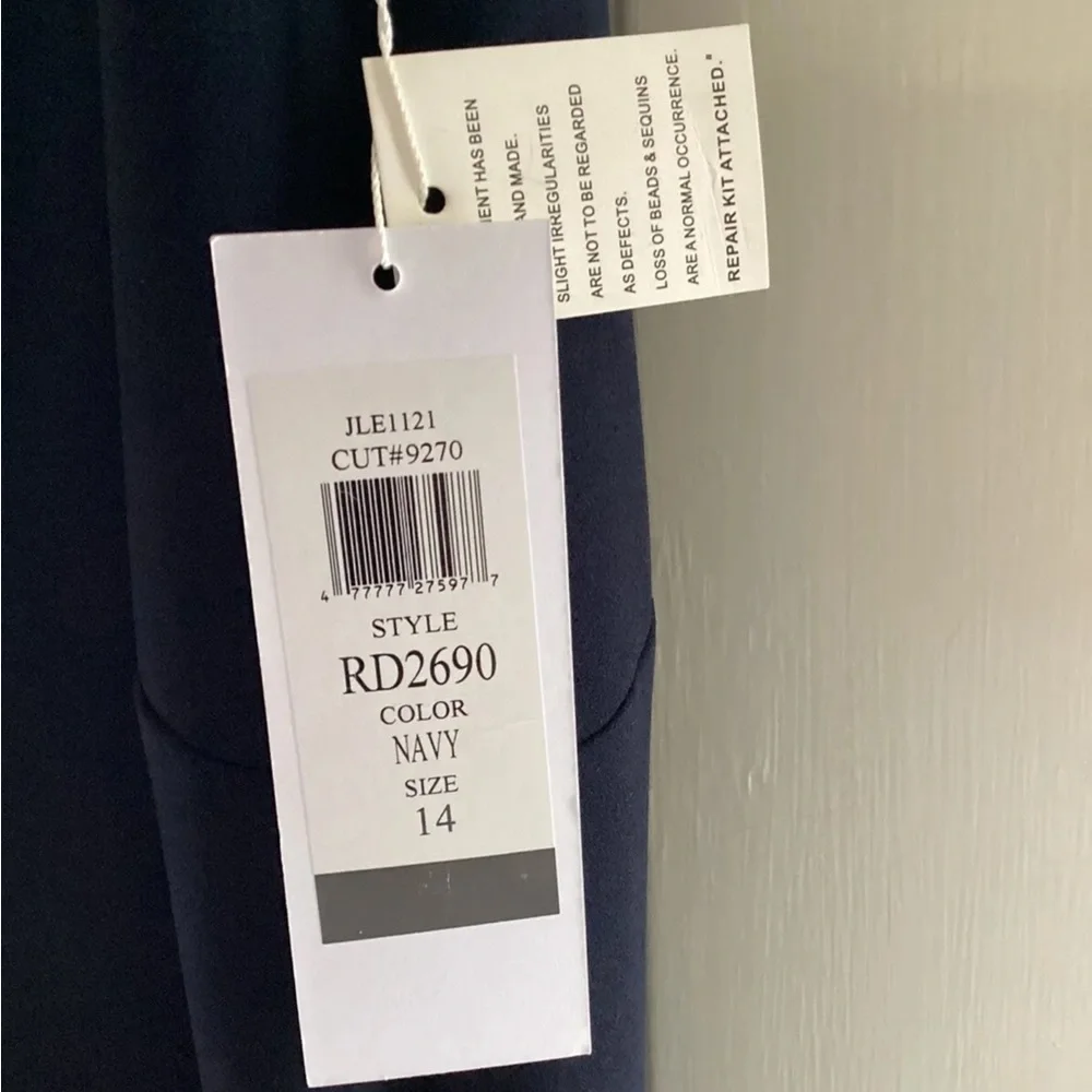 Rina di Montella-Montage, Formal Gown, Mother Of The Bride, NWT, Navy, Sz 14 - Picture 7 of 8